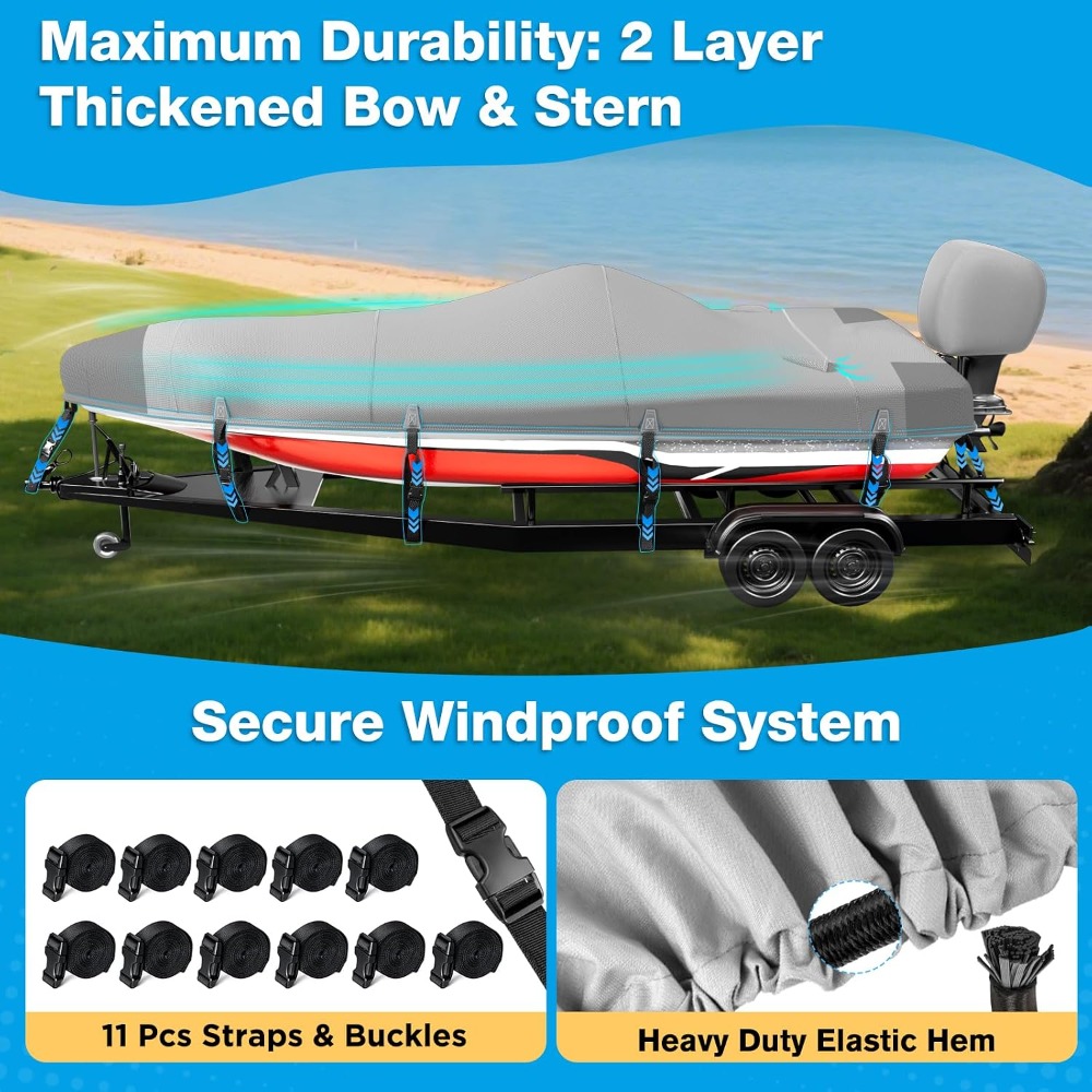 Boat Cover 20-22ft, 1200D Wate – Fishing Boat Trailer Bewertung und Preis