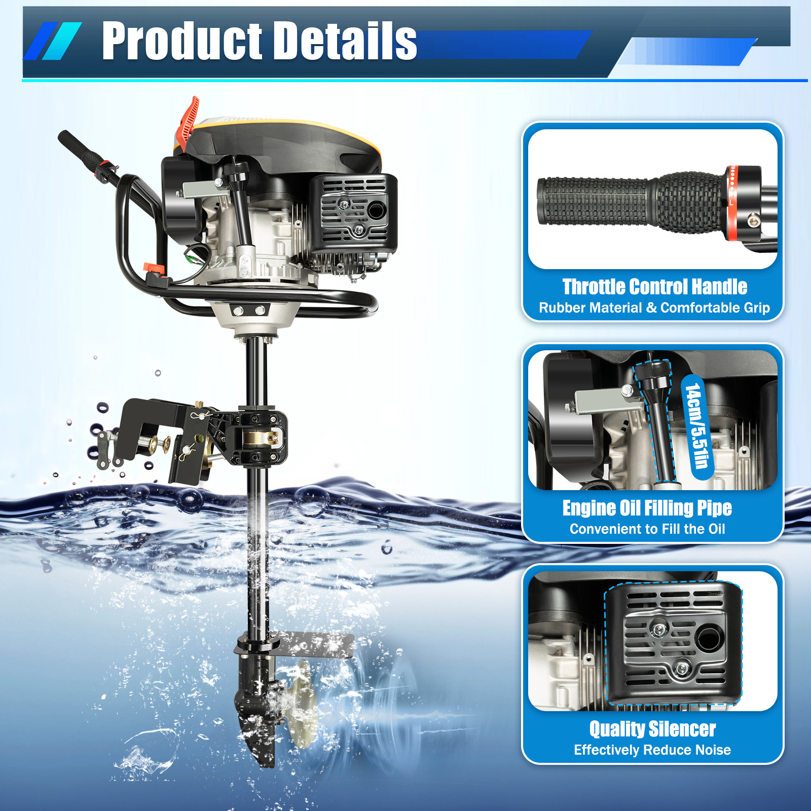 Outboard Motor Boat Engine, 4  – Fishing Boat Outboard Motor Bewertung und Preis