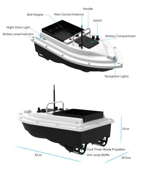 New 12V High Speed Carp Fishin – Fishing Boat Gps Bewertung und Preis