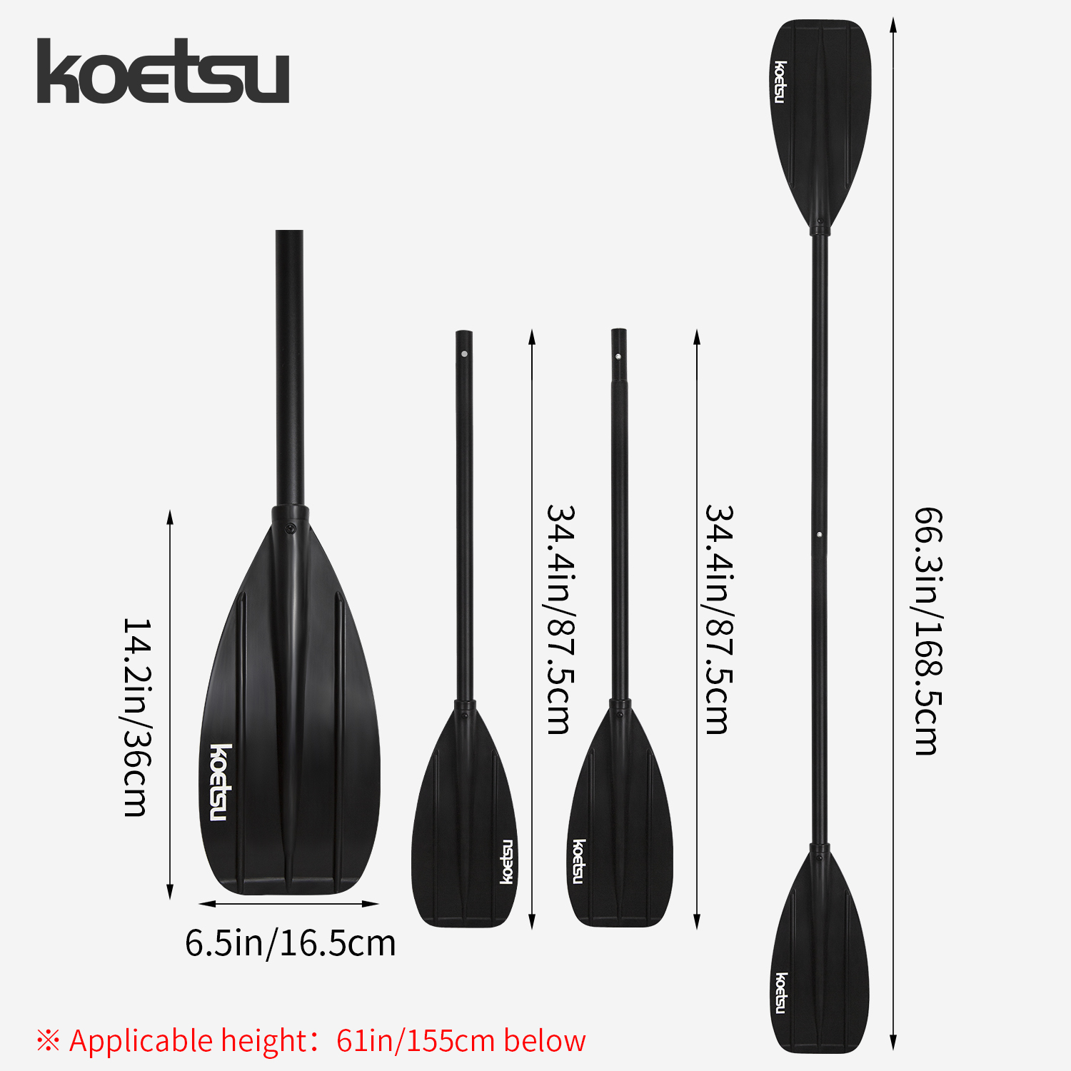 KOETSU Aluminum Alloy Double-H – Fishing Boat Paddle Bewertung und Preis