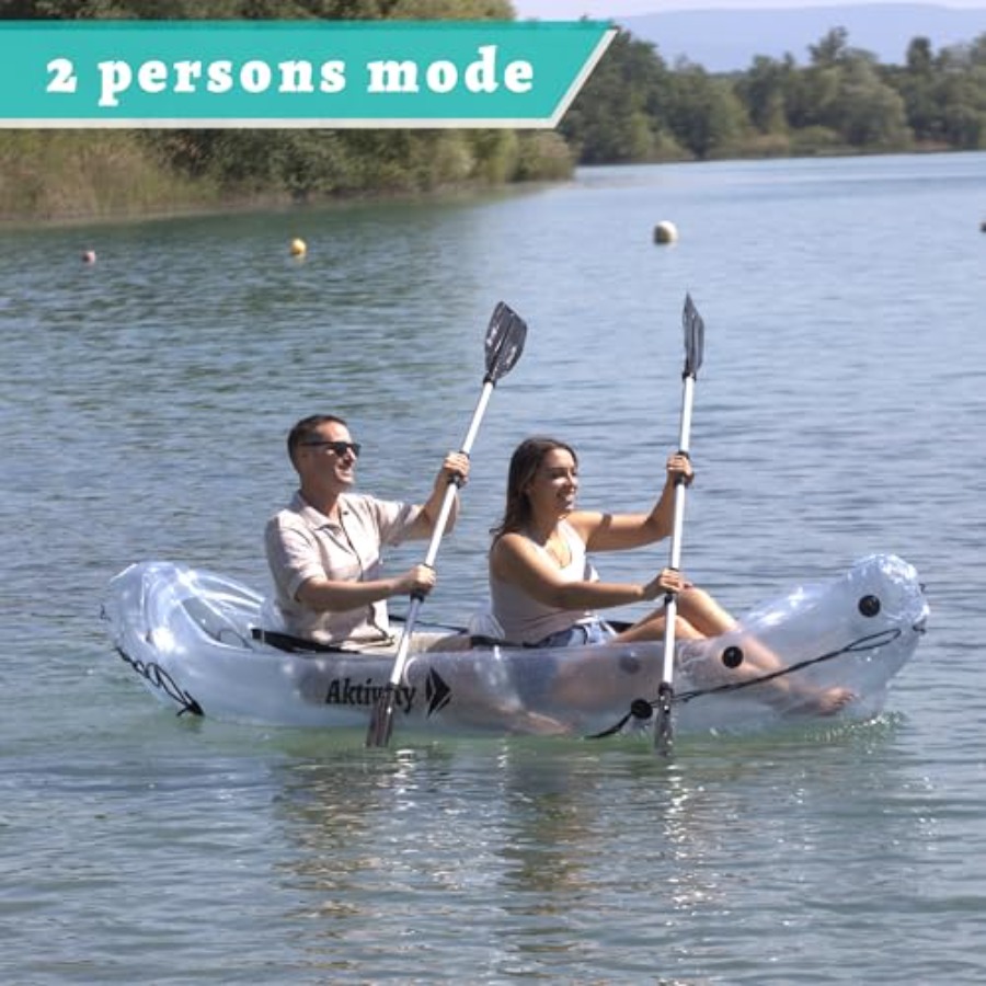 Clear Kayak for Two Adults - T – Fishing Boat Paddle Bewertung und Preis