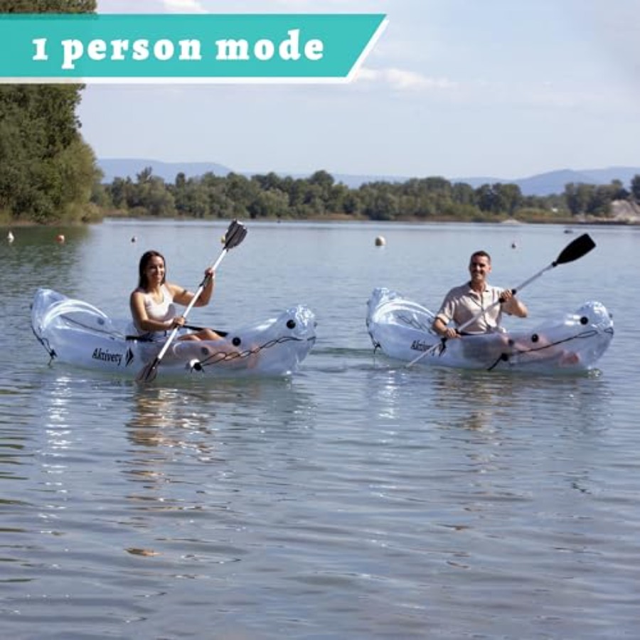 Clear Kayak for Two Adults - T – Fishing Boat Paddle Bewertung und Preis