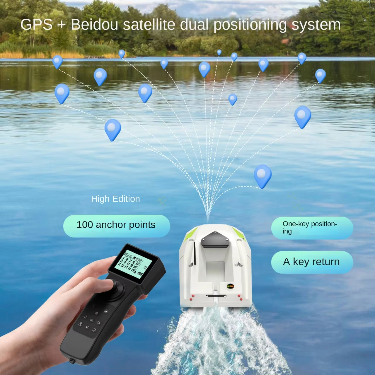 12V GPS RC Bait Boat 100 Posit – Fishing Boat Gps Bewertung und Preis