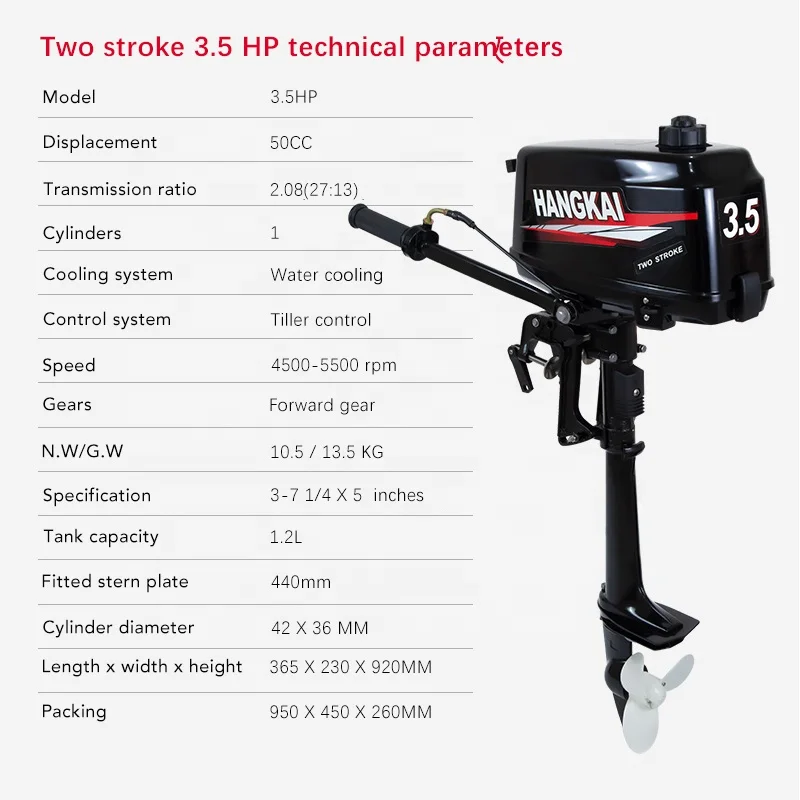 Boat Engines Outboard 3.5hp 2  – Fishing Boat Outboard Motor Bewertung und Preis