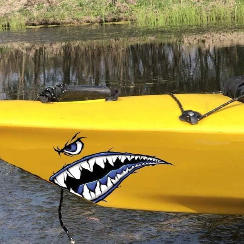 2PCS Shark Teeth Mouth Boat St – Fishing Boat Trailer Bewertung und Preis