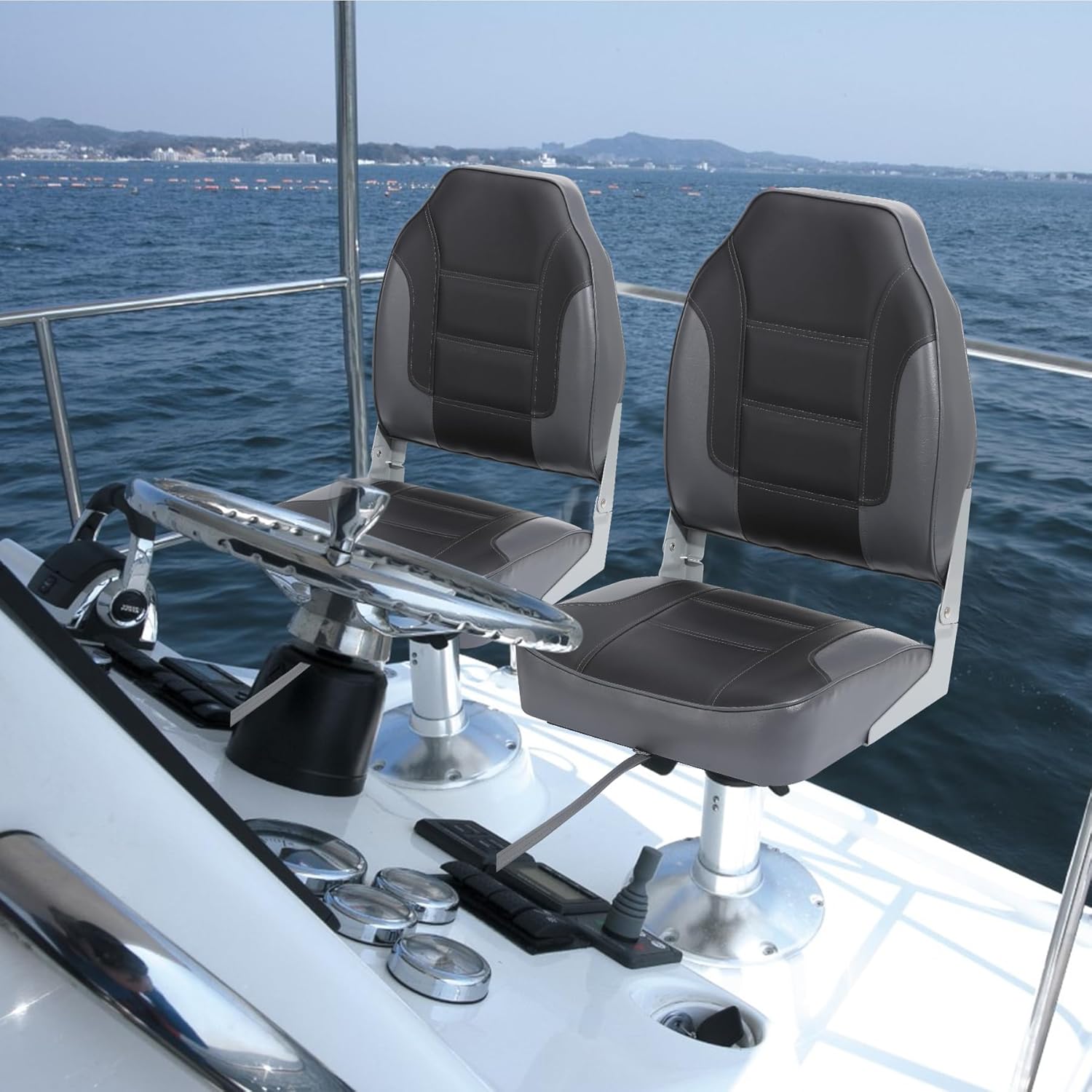 2 Pack Folding Boat Seats, Hig – Fishing Boat Seat Bewertung und Preis